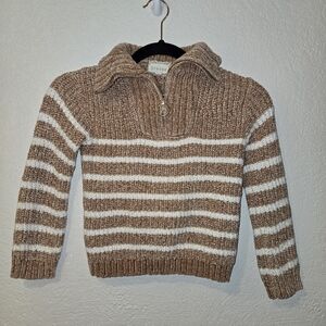 Striped Brown and White Sweater Kids Size 10